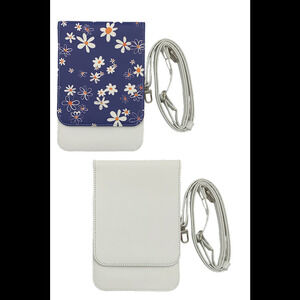 Caseable 2-pack Crossbody Phone Bags Protection White/Navy Daisy